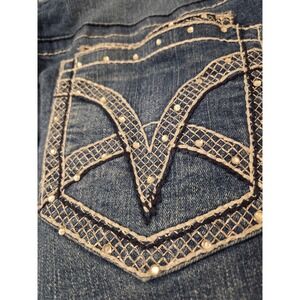 VGS Jeans Womens Size 18 Rollup Skinny Embellished Pocket Denim Pants
